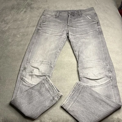 Jeans G Star Para Hombre 30x32 Gris 5620 Desvanecido Calce Ajustado 3D Rodilla Elastizado Denim Elástico Foto 1 de 4