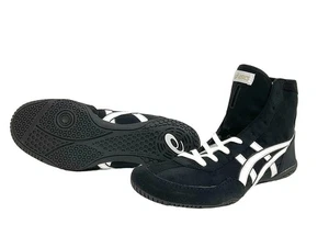 [IN STOCK] Asics High-Cut Wrestling Shoes Black/White/Black Speciai Order Boxing - Picture 1 of 5