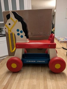 Vintage Fisher Price Ride On Horse Toy #978 Toddler Toy 1976 Vintage USA - Picture 1 of 6