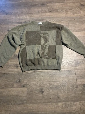 复古大满贯高尔夫几何毛衣男式 L 长袖印花美国 — 第 1/4 张图片