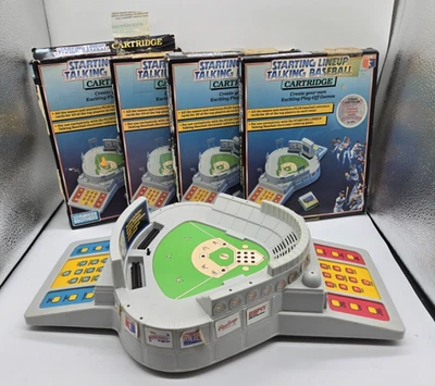 Vintage 1988 Starting Lineup Talking Baseball Game & 4 Cartridges - Imagem 1 de 4