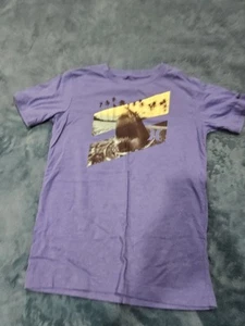 Blue Hurley Shark Boys T-Shirt Short Sleeve Meduim Preowned - Picture 1 of 3