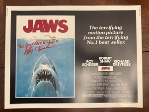 Jeffrey Voorhees Signed JAWS Poster Alex Kintner Coa/Holo/Pic w/insc - Picture 1 of 4