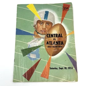 Vintage 1955 Central High School (NC) vs West Fulton High (GA) Football Program - Bild 1 von 12