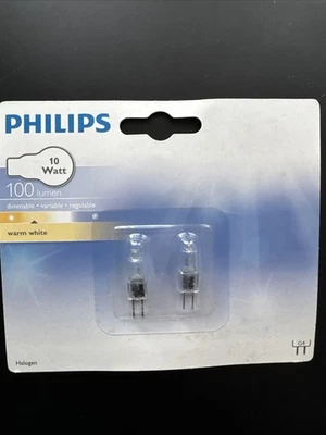 4 Stück (2x2) Philips Halogen Stiftsockellampen 10 Watt warm/weiß dimmbar - Bild 1 von 2