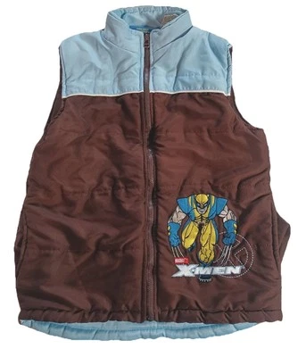 Chaleco bordado acolchado con cremallera talla 5 Wolverine vintage Marvel X-MEN Wolverine Foto 1 de 4