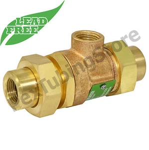 Preventor de reflujo roscado (IPS) de 1/2" con uniones, SIN PLOMO - Imagen 1 de 1