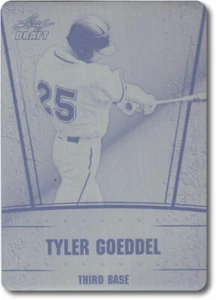 TYLER GOEDDEL 2011 Leaf Draft Rookie Card Press Plate RC RAYS 1/1 - Picture 1 of 1