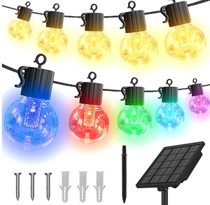 2025 NEW AvatarControls G40 Solar String 25LED 50FT MULTICOLOR&Warm White lights - Picture 1 of 6