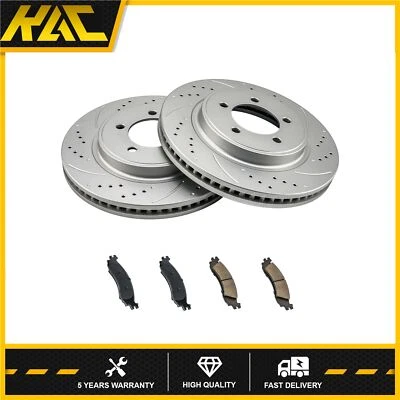 Front Drilled Brake Rotors Pads For Ford Explorer Mercury Mountaineer 2006-2010 - Image 1 of 4