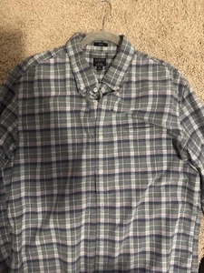 J.Crew Flex Oxford  Slim Multicolor Plaid Mens XL Shirt Button Up Longsleeve - Picture 1 of 8