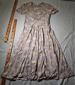 Free People Kleid Damen Größe 10 Lila Olivia Midi Paisley Sommer Boho Bohemian - Bild 1 von 17