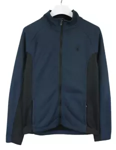 Spyder Sweat Homme M Fermeture Éclair Col Montant Poches Bleu Foncé - Bild 1 von 9