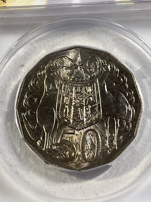 Australia 1969 50 centavos graduado AU 58 por ANACS Foto 1 de 4