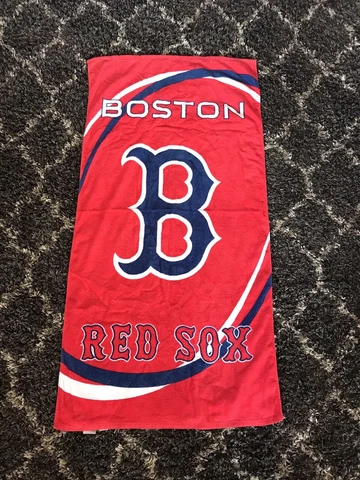 Boston Red Sox 57.5 X 29.5” Large Beach Towel Red Cover