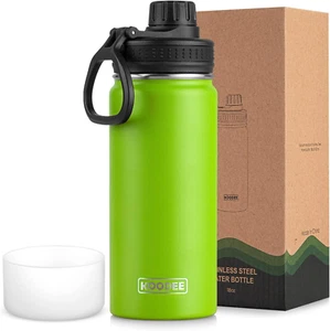 Koodee Water Bottle-16 Oz Stainless Steel Double Wall Vacuum Insulated Water Bot - Picture 1 of 12