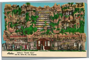 Clifton's Pacific Seas Los Angeles California Chrome Postcard Unused - Afbeelding 1 van 2