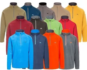 Trespass Mens Blackford Fleece Jumper Half Zip Pullover Sweater Microfibre - Picture 1 of 74