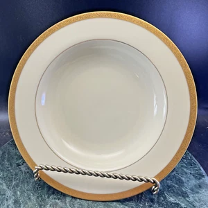 Mikasa Elfenbein China 1 Rand Suppenschüssel L2818 Kolonie Gold Japan 8 5/8" x 1 1/4" - Bild 1 von 5
