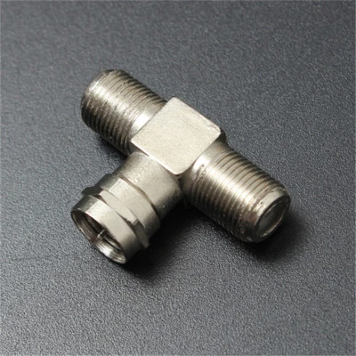 2-Way F-Type Splitter Combiner TV Coaxial Connectors Cable RF Adapters Joiners - Image 1 of 2