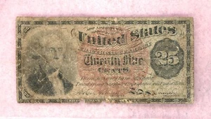 WASHINGTON ~ 25 CENTS ~ FRACTIONAL NOTE ~ G - Picture 1 of 2
