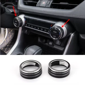 Consola perilla de ajuste de aire acondicionado moldura negra para Toyota RAV4 2019-2025 - Imagen 1 de 10