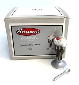 PHB Porzellan aufklappbare Schmuckschatulle Midwest Cannon Dairy Queen Eiscreme Malz - Bild 1 von 5