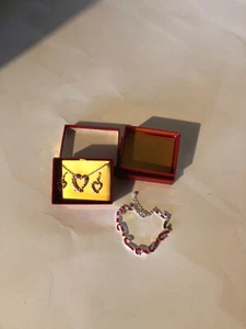 Juego de pendientes de collar de caña de caramelo - Imagen 1 de 1