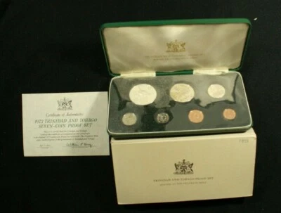 1973 Trinidad and Tobago 7pc Silver Proof Set With OGP. - Image 1 of 4