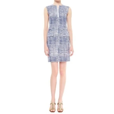 Vestido Vaina TORY BURCH Kinsley Estampado Tweed Azul Talla S Foto 1 de 4