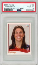2011 Panini Women's World Cup Stickers Carli Lloyd Rookie RC Card Mint PSA 10