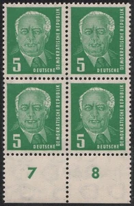 RDA 1952 - Mi-Nr. 322 za XII ** - Estampillada sin montar o nunca montada - VB subterráneo - Pieck II - Imagen 1 de 2