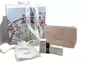 DIOR BEAUTY FLORAL GIFT BOX/PINK MAKEUP CASE/SAMPLES NEW - Picture 1 of 2