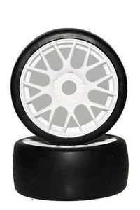 Llanta de radios blanca Sweep Racing 40145E415 1:8 GT con cinturón Slick EXP 45 Shore (2) - Imagen 1 de 1