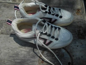 SELTENE VANS ROSA SCHWARZ-WEISS LEDER GR. 37 SEHR GUTER ZUSTAND A 5 € ACH IMM FP 5 MOND REL - Bild 1 von 11