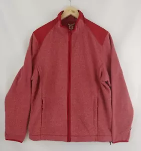NWT Cutter & Buck M Poly Full Zip Sport Jacket Red Spark System Free Ship Mens - Picture 1 of 10