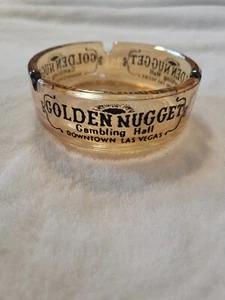Vintage Golden Nugget Aschenbecher Karneval Glas - Bild 1 von 5