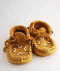 Vintage Native American Taos Mox Indian Maid Baby Moccasins Size 1 Beadwork Top