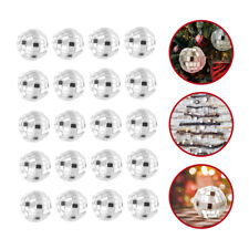 20PCS Disco ornaments glass Cake Mirror Balls silver mirror balls 3CM