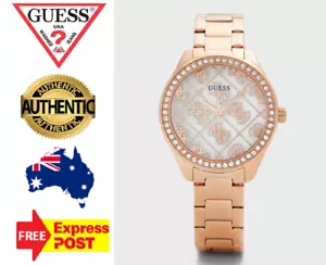 GUESS SUGAR GW0001L3 ROSE GOLD/CRYSTAL WOMENS WATCH NEW IN BOX - Picture 1 of 8