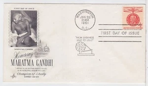 TurtlesTradingPost- Mahatma Gandhi - 1961   #1174  FDC Artcraft Cachet - Picture 1 of 1