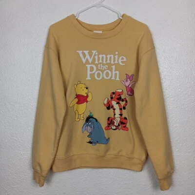 Sudadera Winnie The Pooh Mediana Niños 7-9 Amarillo Tigger Disney Pullover Top Foto 1 de 4