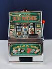 Vintage Jackpot Slot Machine, Bar 7- Coin Bank, Savings Bank 8" Tall, Lights Up