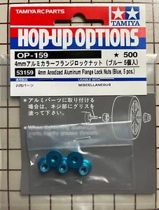 Tamiya RC Anodized Flange Lock Nuts 4mm in BLUE (5 Pieces) # 53159 - Picture 1 of 2