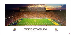LSU Tigers Football TIGER STADIUM SATURDAY NIGHT Premium 18x36 POSTER Print - Picture 1 of 1