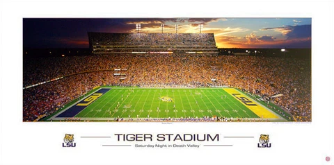 LSU Tigers Football TIGER STADIUM SATURDAY NIGHT Premium POSTER Print Cover