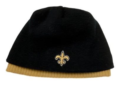 Gorra Tejida Reebok NFL New Orleans Saints Logo Negro/Dorado 100% Acrílico Talla Única Foto 1 de 3