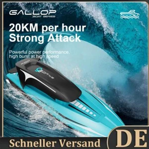 RC-Boot-Wasserspielzeug mit Bürstenmotor und 80 m Reichweite für Kinder (Blau) D - Bild 1 von 12