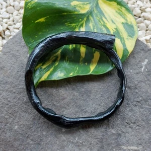 Exotisches indonesisches schwarzes Akar Bahar Armband echter Korallenarmreif #337 - Bild 1 von 6