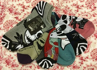 Tim Burton Disney Nightmare Before Christmas Jack Skellington Socks Peds NWT - Image 1 of 4